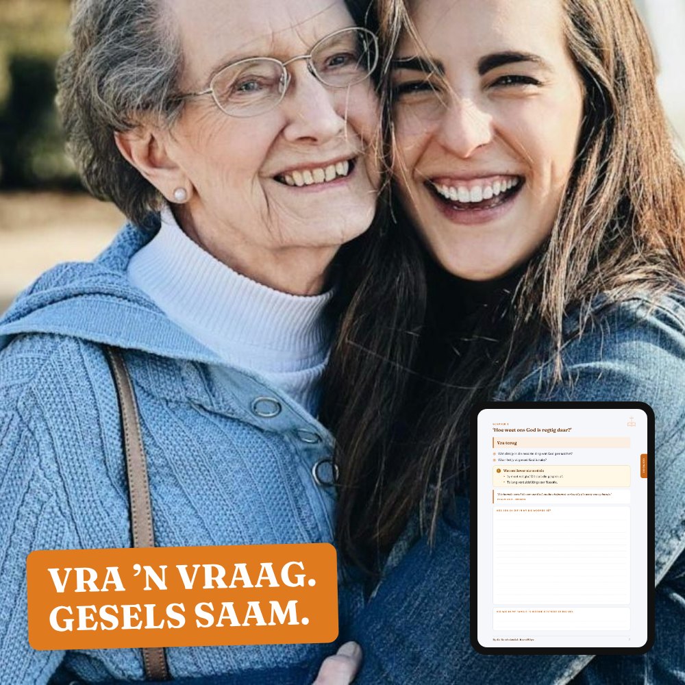 ’n Ouma en kleindogter wat saam gesels