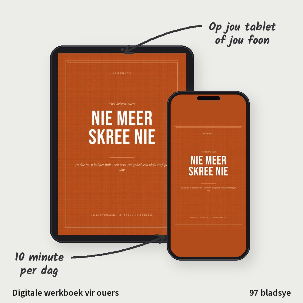 Nie Meer Skree Nie: 40 dae vir Christen-ouers